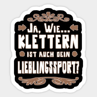 Klettern Kletterseil Sport Felsen Geschenkidee Sticker